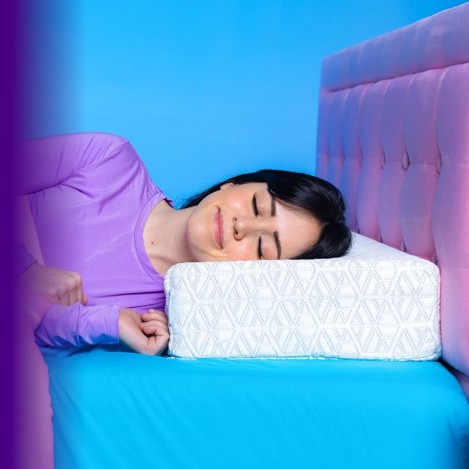 Woman sleeping on Oribers pillow